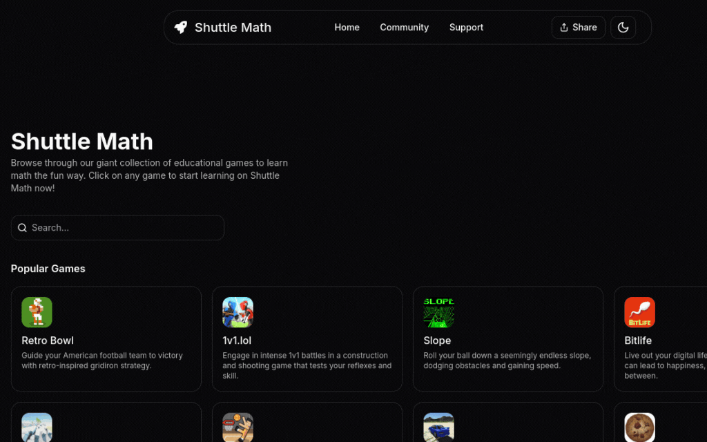 Shuttle Math
